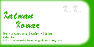kalman komar business card