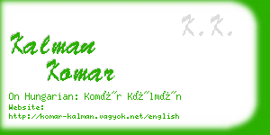 kalman komar business card